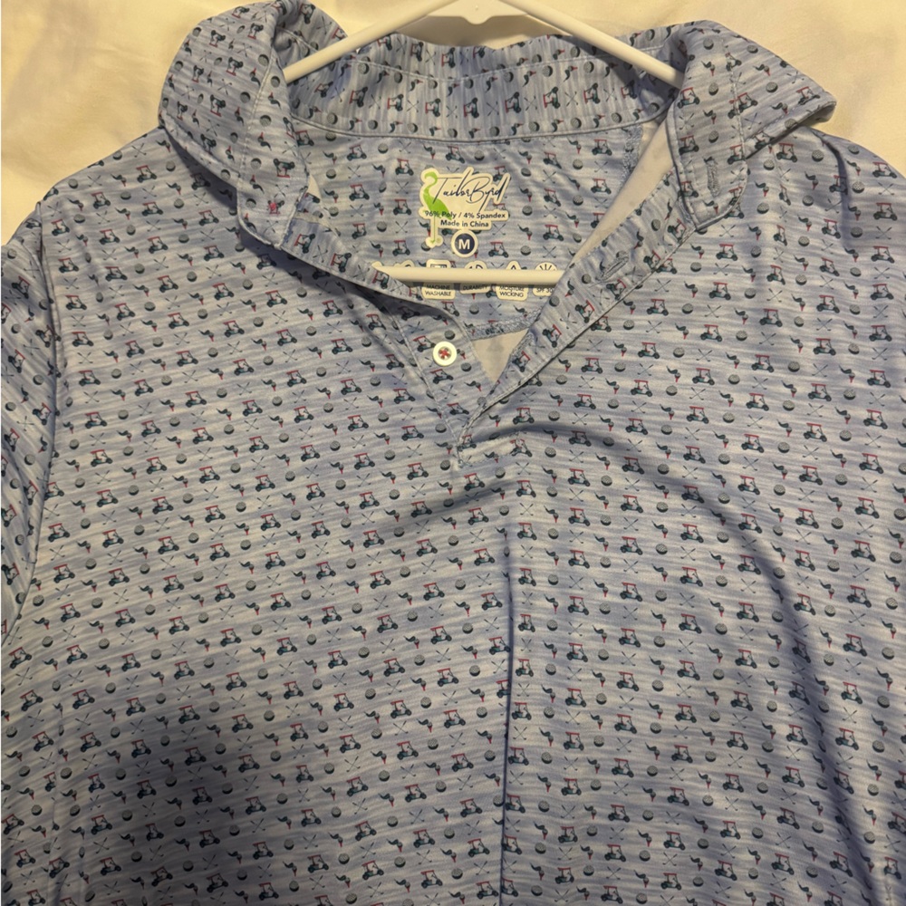 Tailorbyrd Light Blue and Pink Patterned Men's Shirt